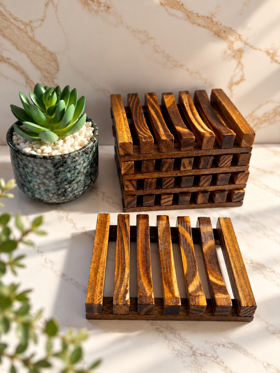 Handmade Wooden Soap Dish | Natural Wood Soap Saver