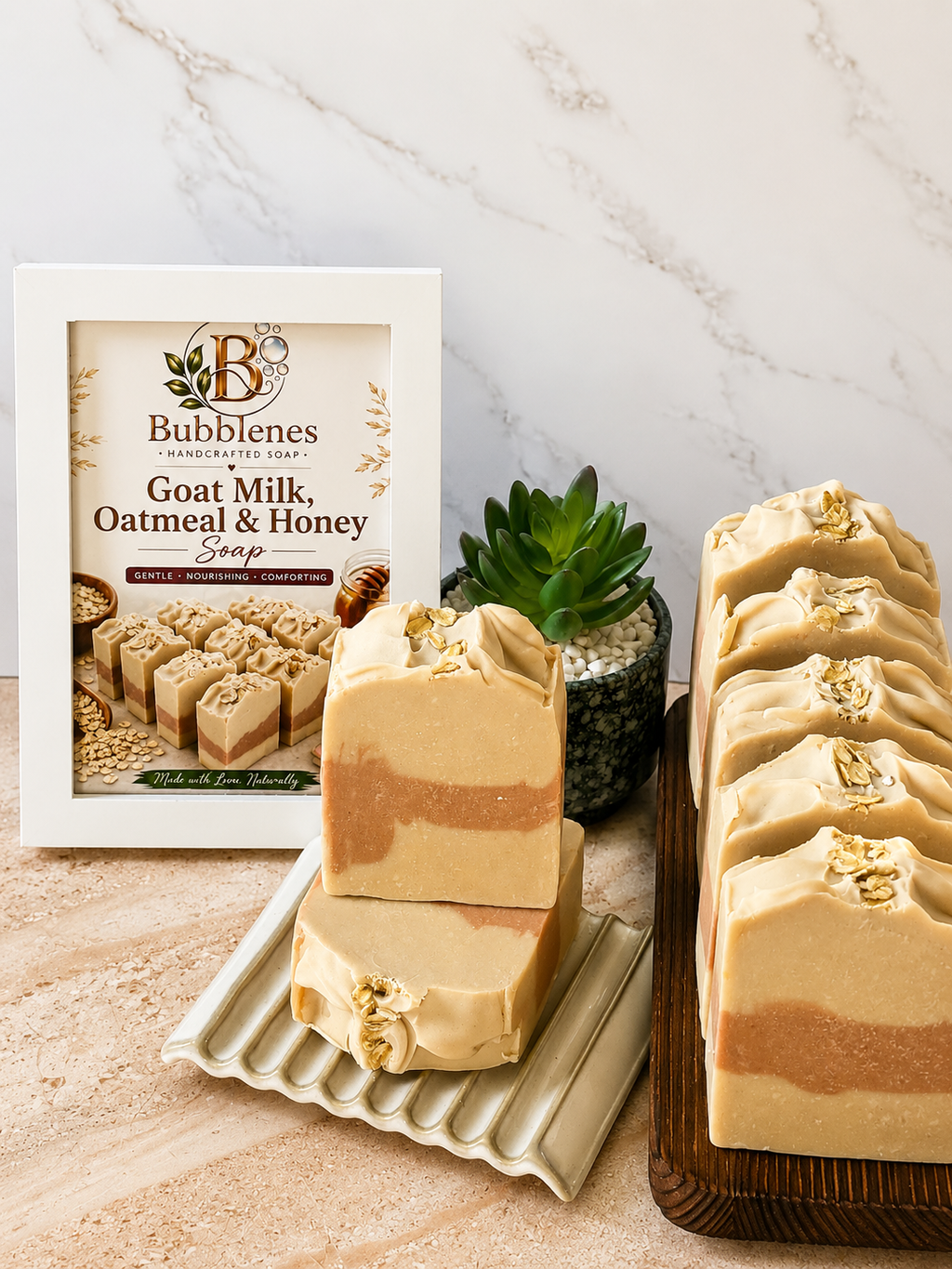 Oatmeal & Honey Goat Milk Soap 🌾🍯